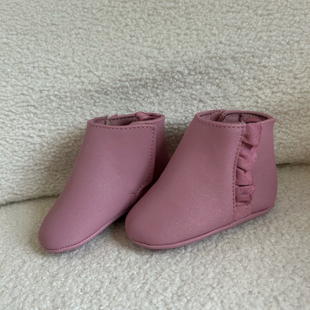 Pink Ruffle Kids Shoes - Picture 2 of 8